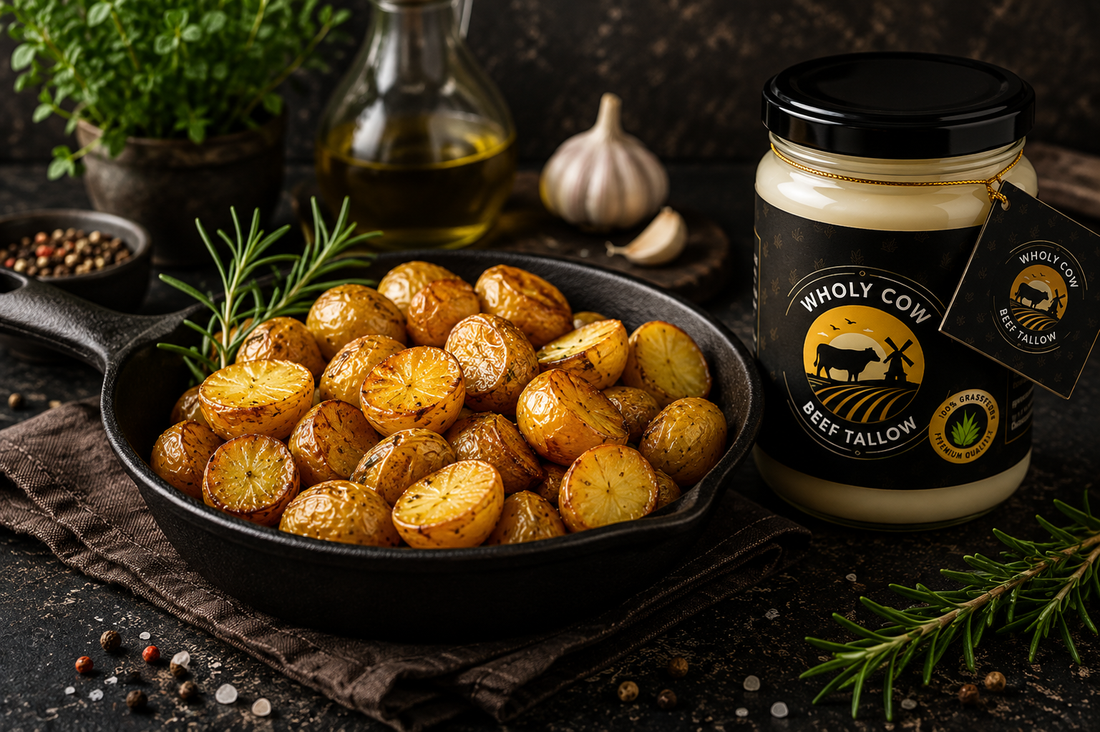 Krokante aardappeltjes bakken in Beef Tallow (ossewit)